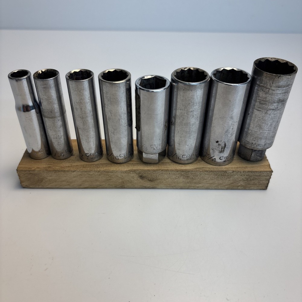 Vintage Craftsman 3/8 Drive Deep Socket Set 3/8 To 13/16