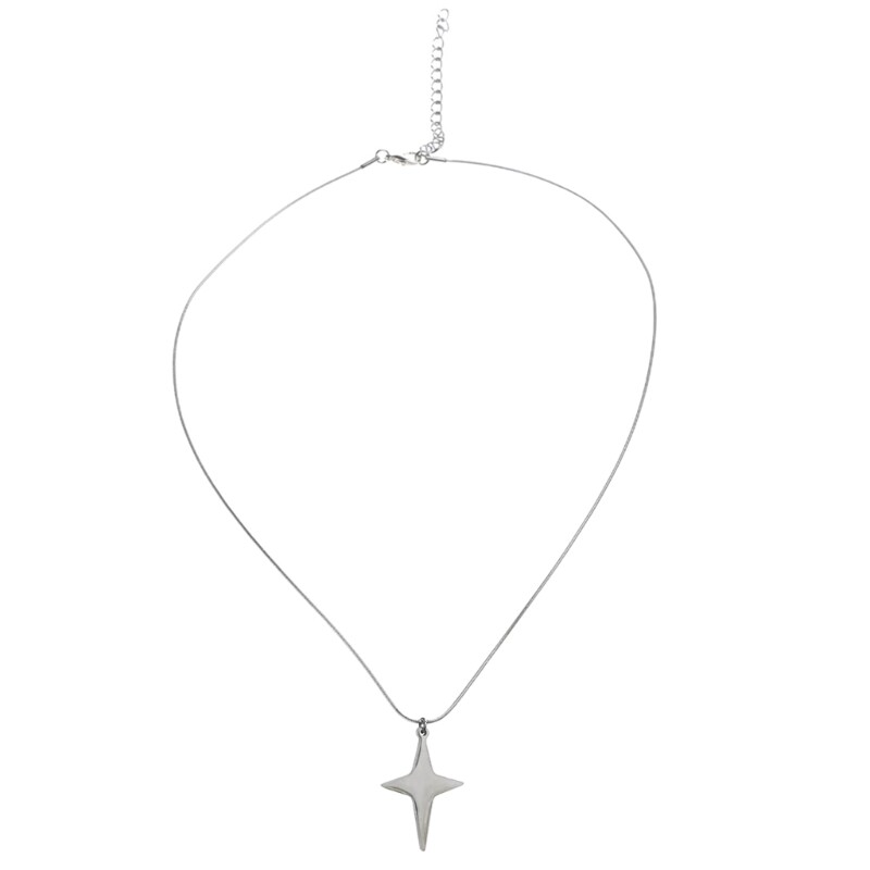 Cross Pendant Necklace Four-Pointed Star Necklace Wedding Party Jewelry