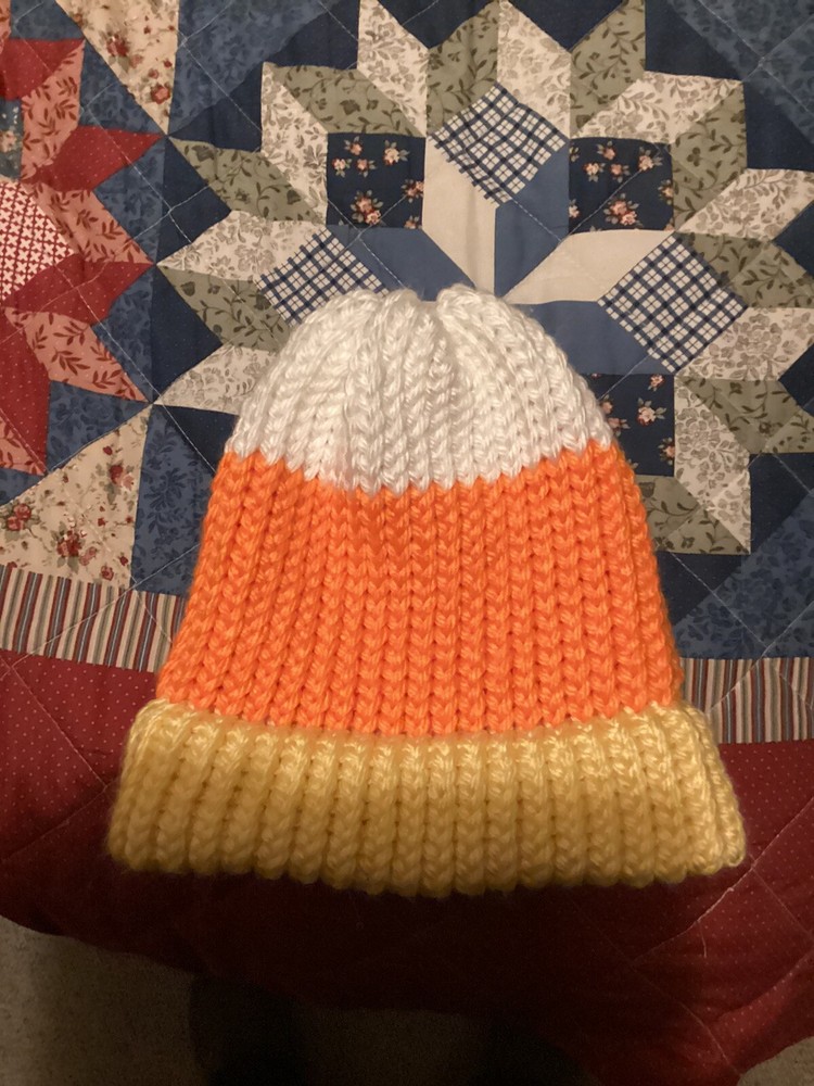 Candy Corn Beanie Fits Adults And Teens