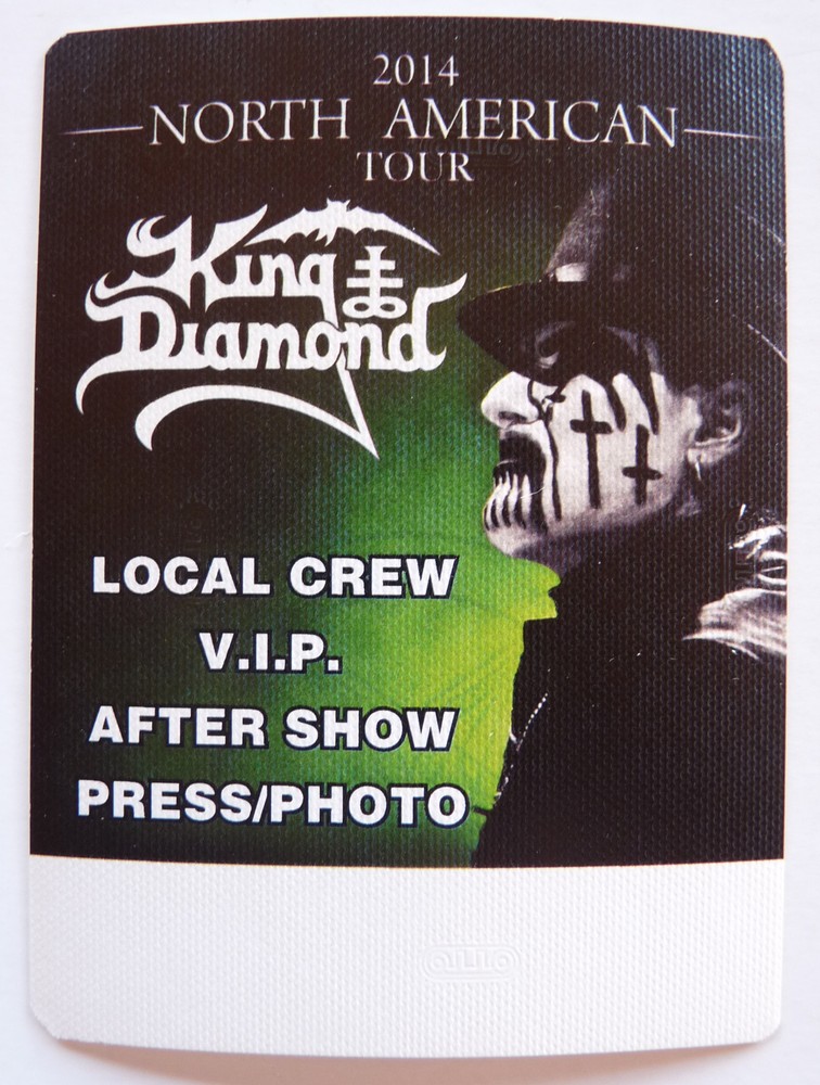King Diamond 2014 Concert Tour Green Backstage Pass D14