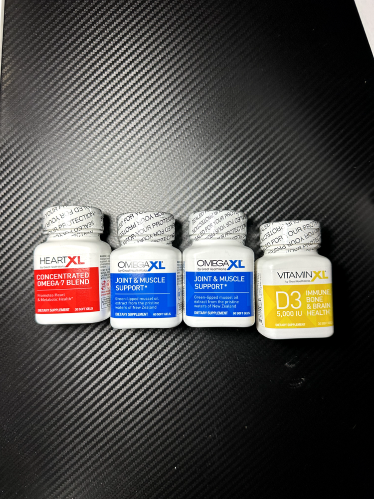2 OmegaXL 60, VitaminXL 30, HeartXL 30 set Original US seller