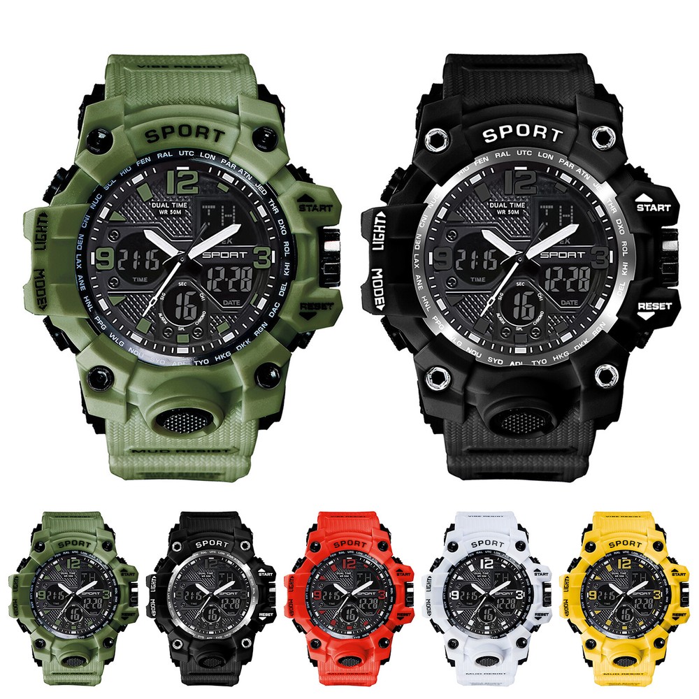 US Mens Waterproof Watch Sport Military Analog Quartz Digital Wrist Watches