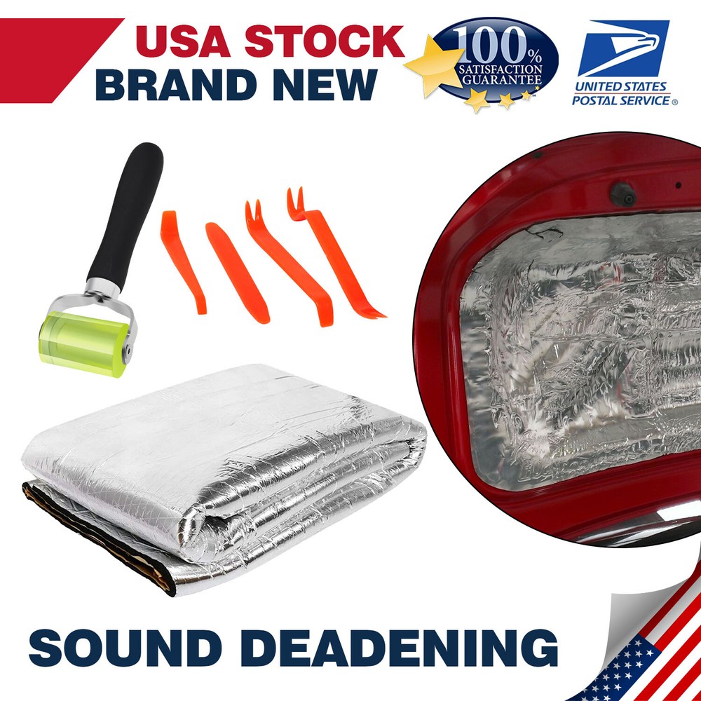 11sqft New Car Sound Deadener Heat Insulation Mat Hood Floor Door 5mm 1mx1m