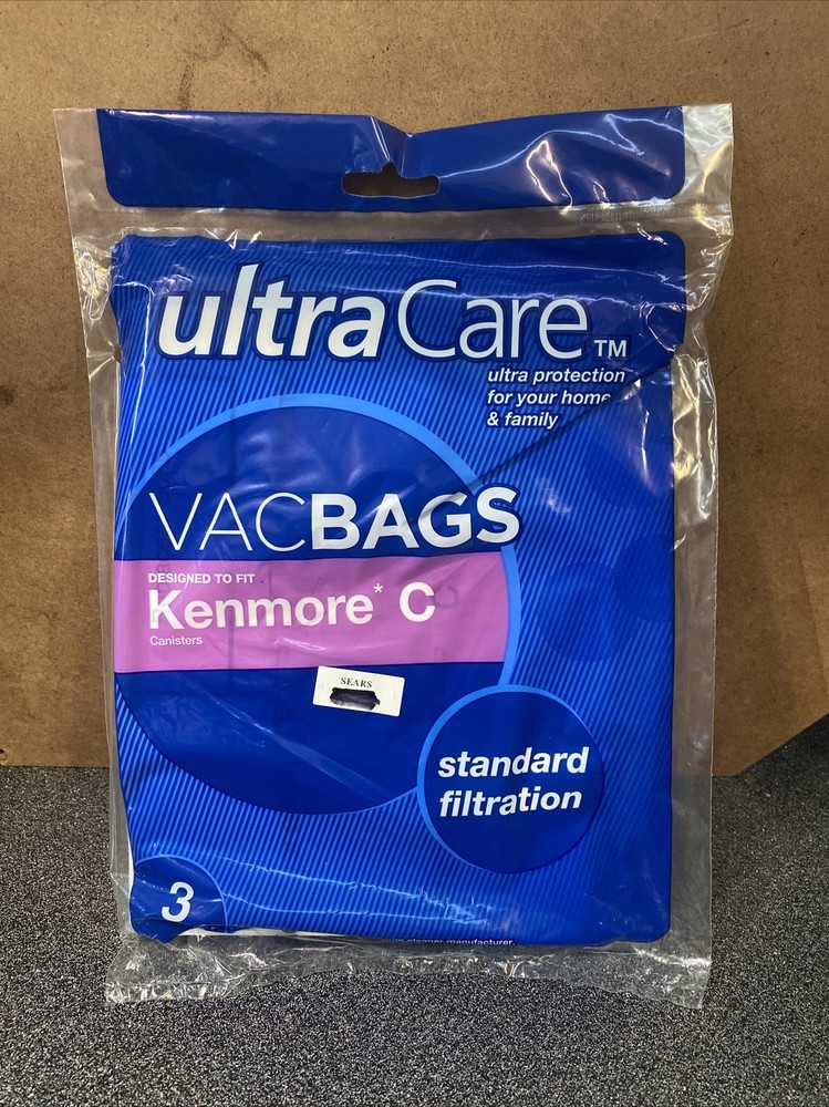 Kenmore UltraCare Type C Canister Vacuum Bags, 3 count