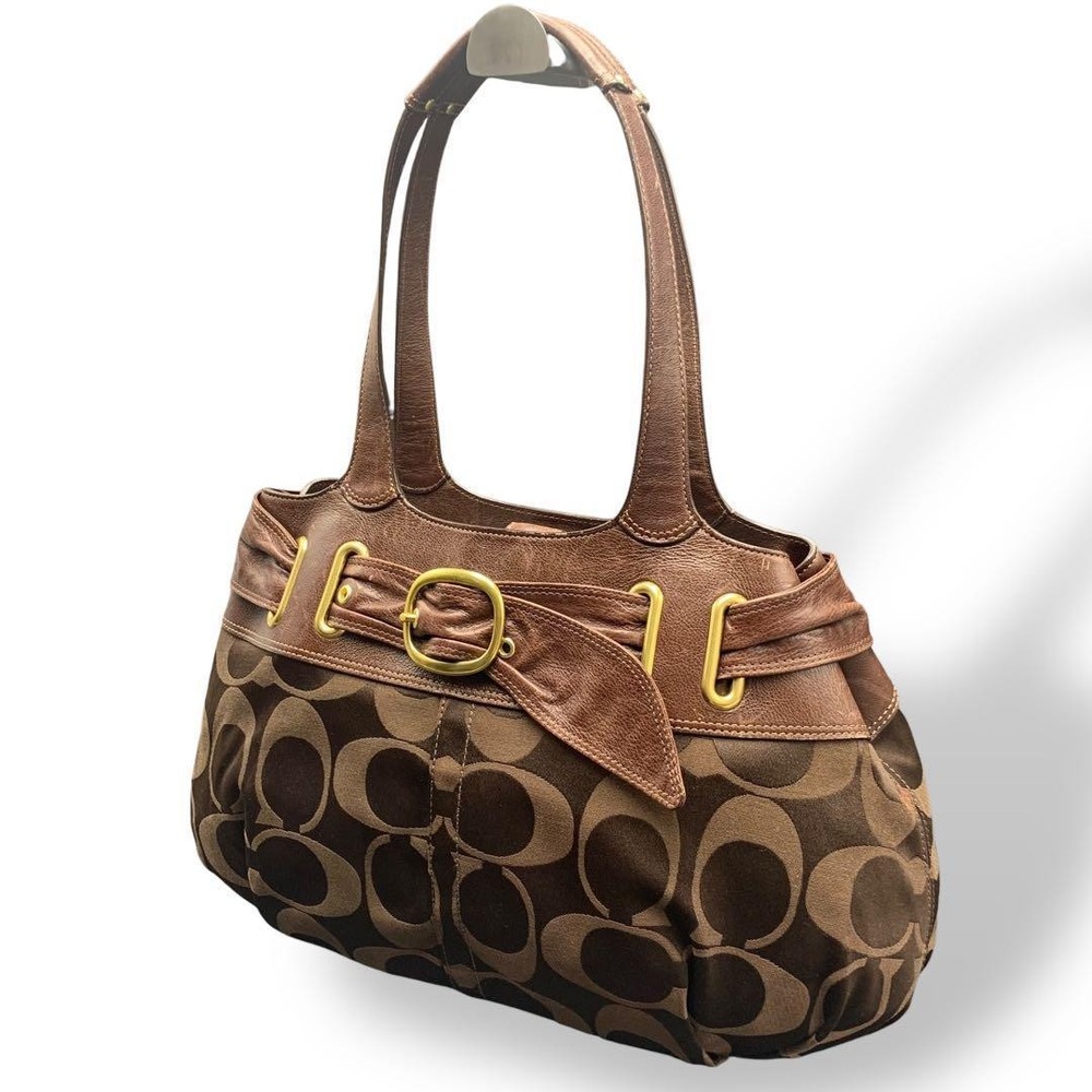 Coach Signature Canvas Tote Bag in Brown - Authentic G05192765