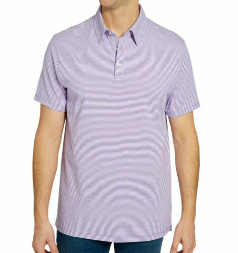 Members Mark Violet Striped Cotton Polo for Men  -image