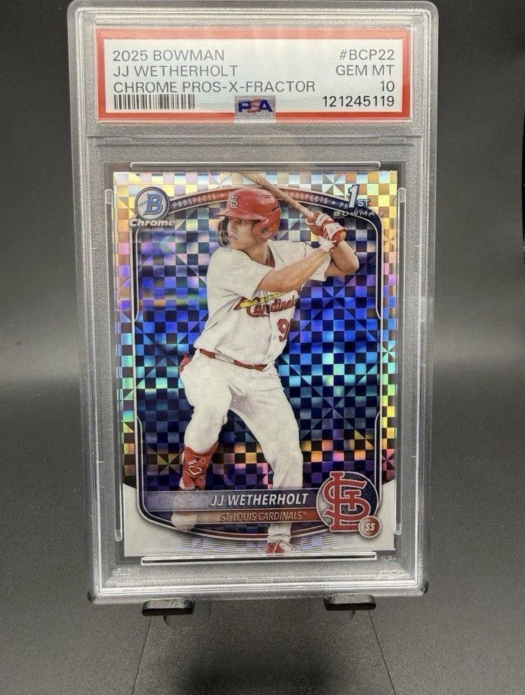 2025 Bowman - Chrome Prospects JJ Wetherholt #BCP-22 X-Fractor (RC)