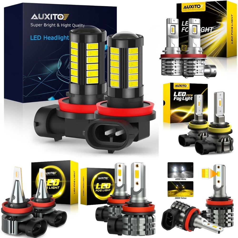 H11 LED Foglight Bright Bulbs Light High Low Beam Kit Super 6000k 10000LM White