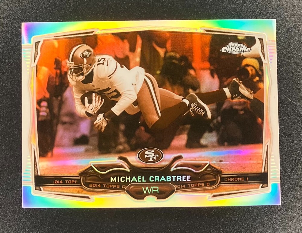 2014 Topps Chrome Michael Crabtree Sepia Refractor 99 Raiders