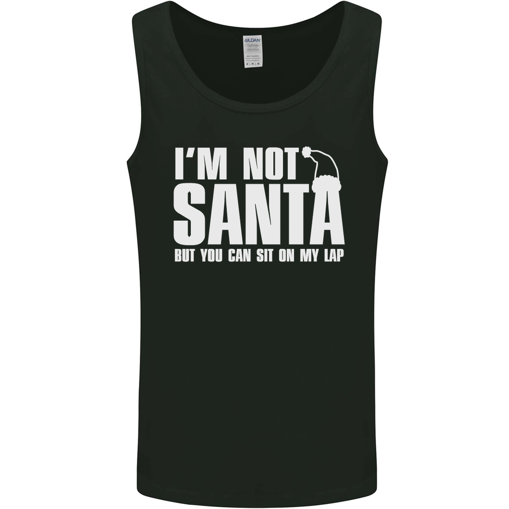 Christmas You Can Sit on My Lap Funny Mens Vest Tank Top