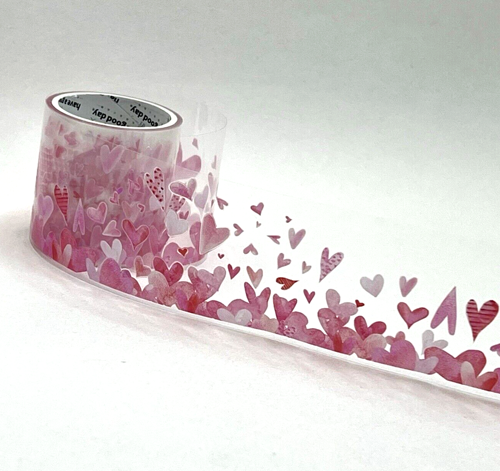 Holographic Heart Adhesive Tape Valentine's Day Junk Journal Collage Scrapbook