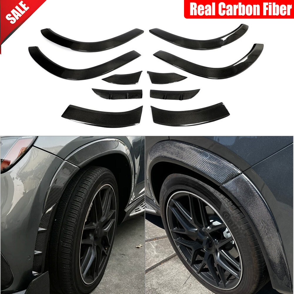 Real Carbon Fiber Fender Flare Wheel Arch Covers for Mercedes GLE53 GLE63 Coupe