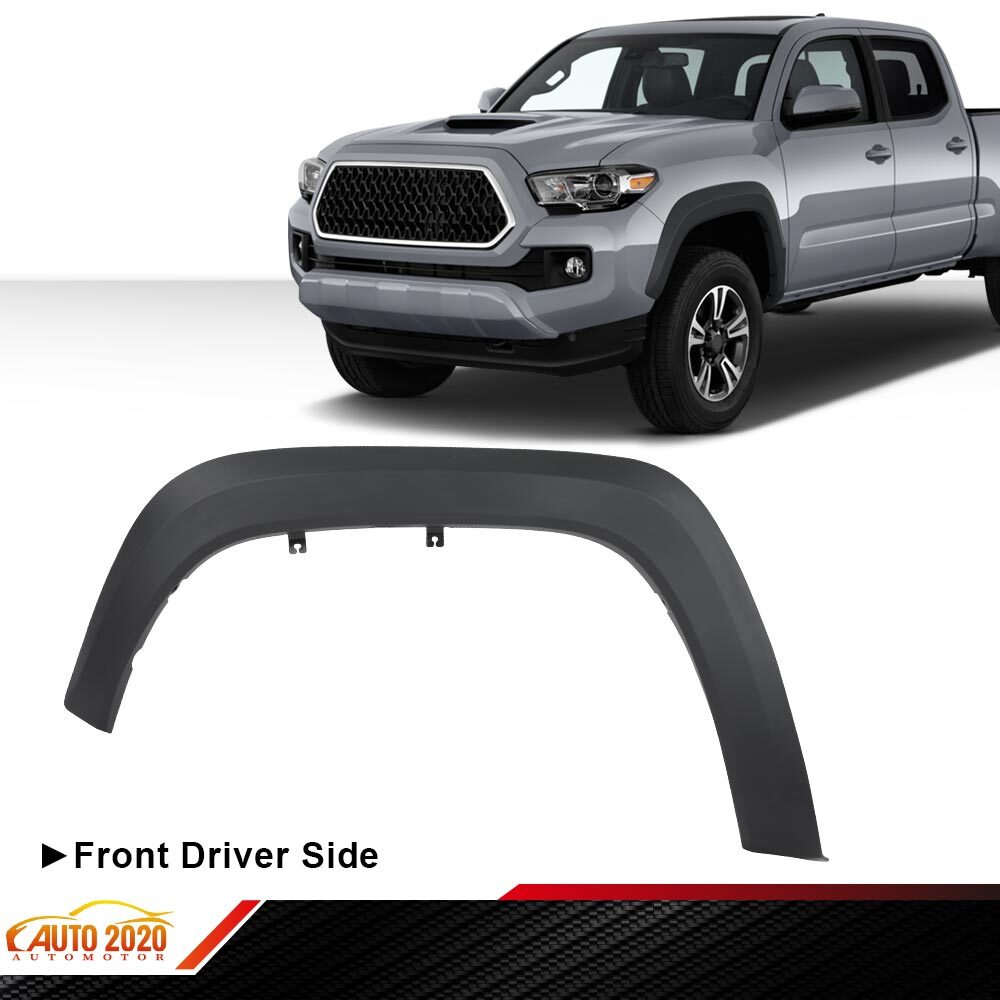 Fender Flares Front Drive Left Black Bolt-on Fit For Toyota Tacoma 2016-2023