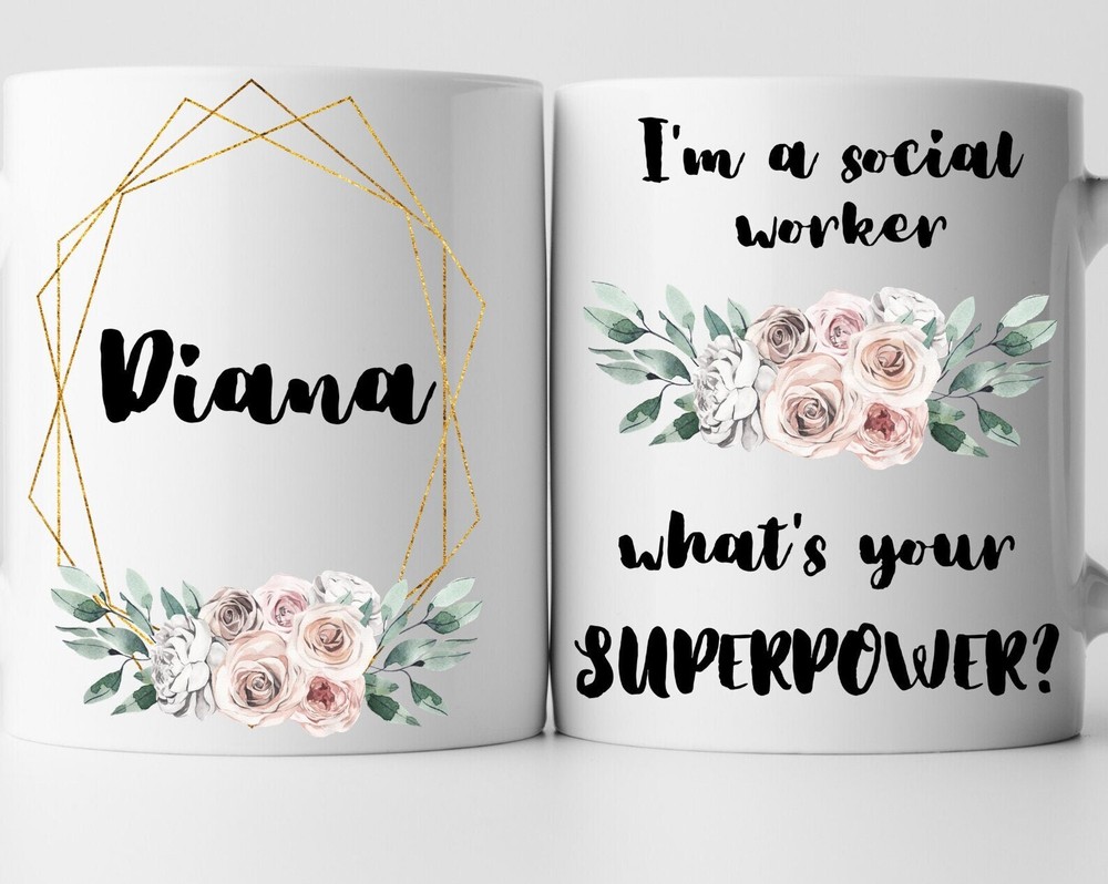 Personalized Profession Mug Social Worker Mug What's Your Superpower Coffee Mug