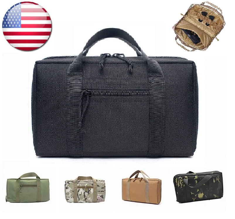 Tactical Pistol Case Handgun Bag Hunting Shooting Range Gun Magazine Carry Pouch