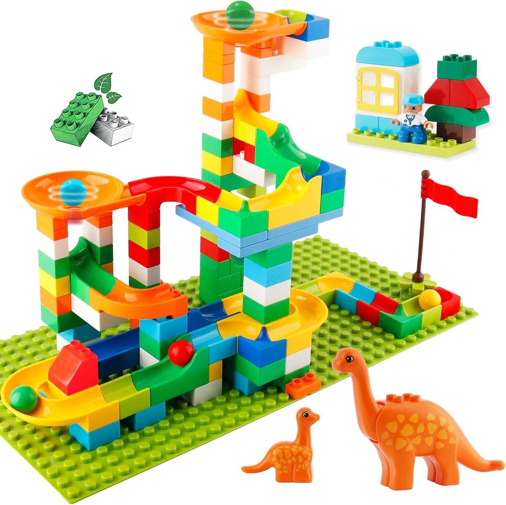Marble Run Building Blocks, 145 PCS Classic Big Blocks
