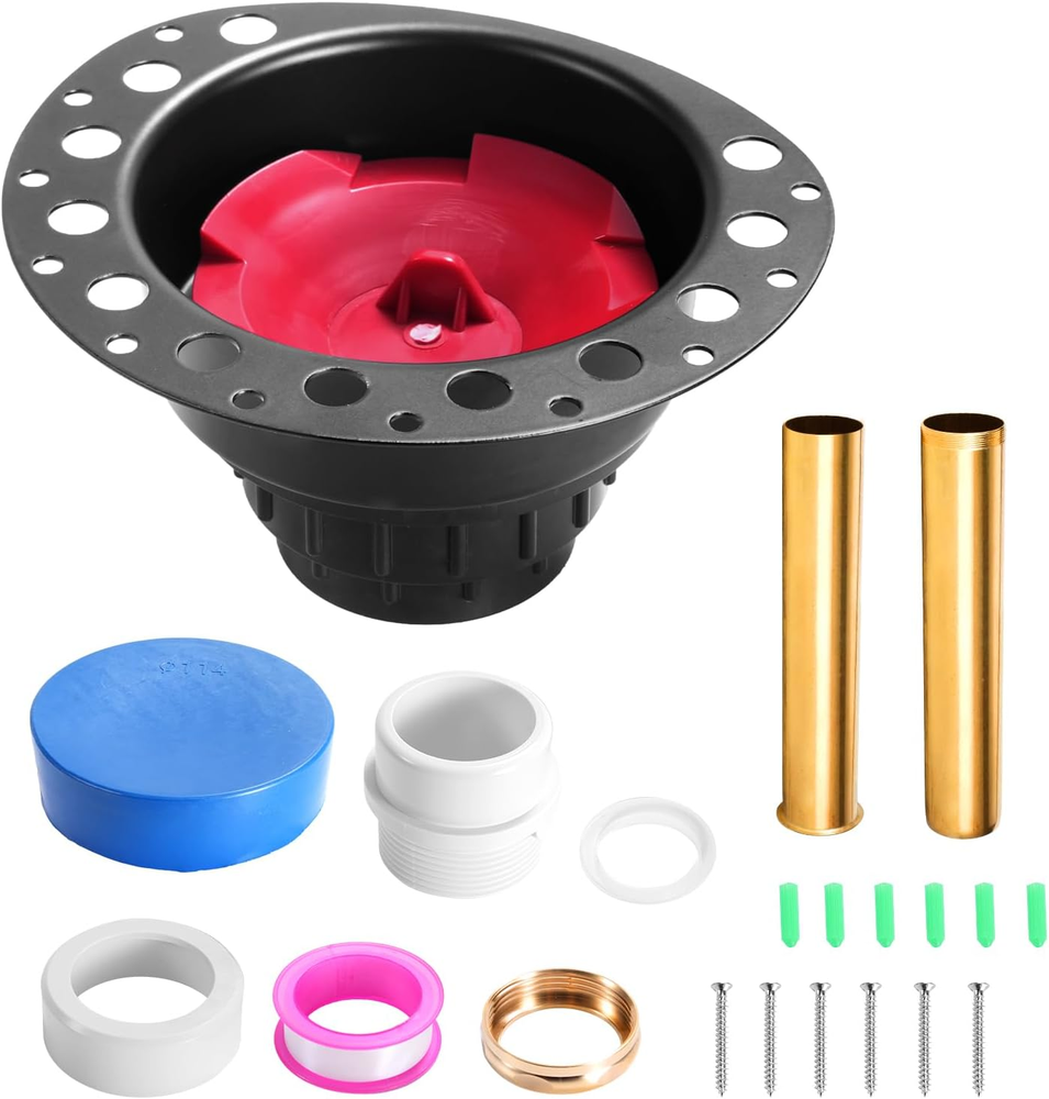 Freestanding Tub Drain Rough-In Kit, Bathtub Drain Kit with PVC Adapter and Bras