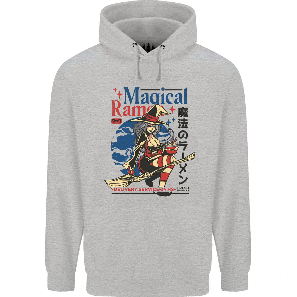 Magical Ramen Noodles Witch Halloween Mens 80% Cotton Hoodie