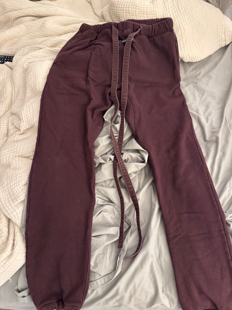 Fear of God Sixth Collection Relaxed Merlot Cotton Sweatpants Small Rare