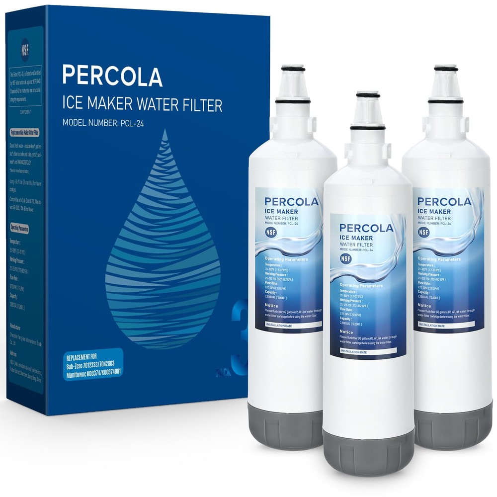 Sub-Zero 7012333 7042803 Manitowoc K00374 K00374001 Ice Maker Water Filter Replacement for Clean Fresh Ice