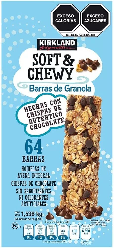 Kirkland Signature Soft & Chewy Chocolate Chips Granola Bars, 54.4 oz