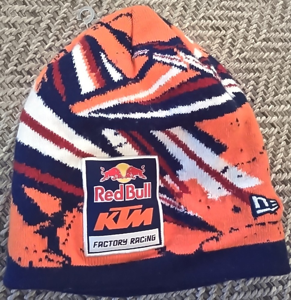 New Era Red Bull KTM Racing Team Navy Blue / Orange Beanie Hat Cap RARE!! NICE!!