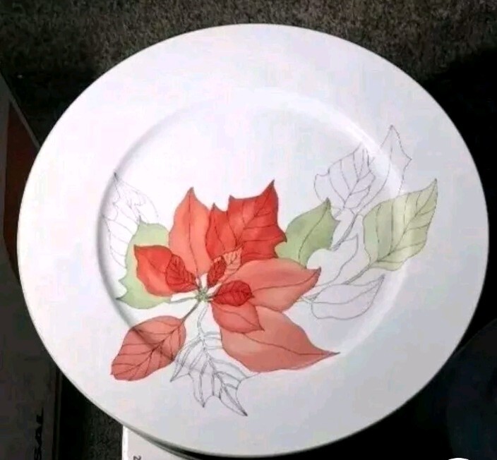 Vintage Block Spal Poinsettia 7.75