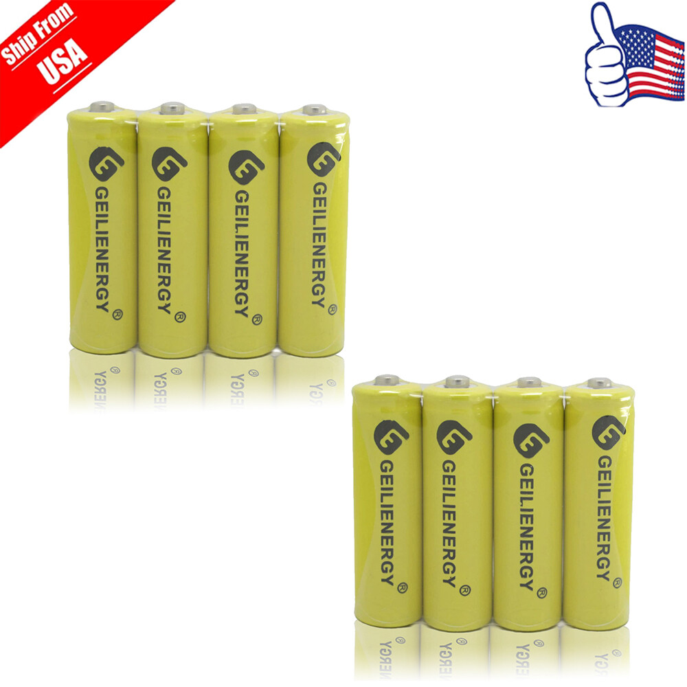 8pcs AA 2A Size 1.2V Ni-CD Rechargeable Batteries For Solar Lights Lawn Lamp NEW