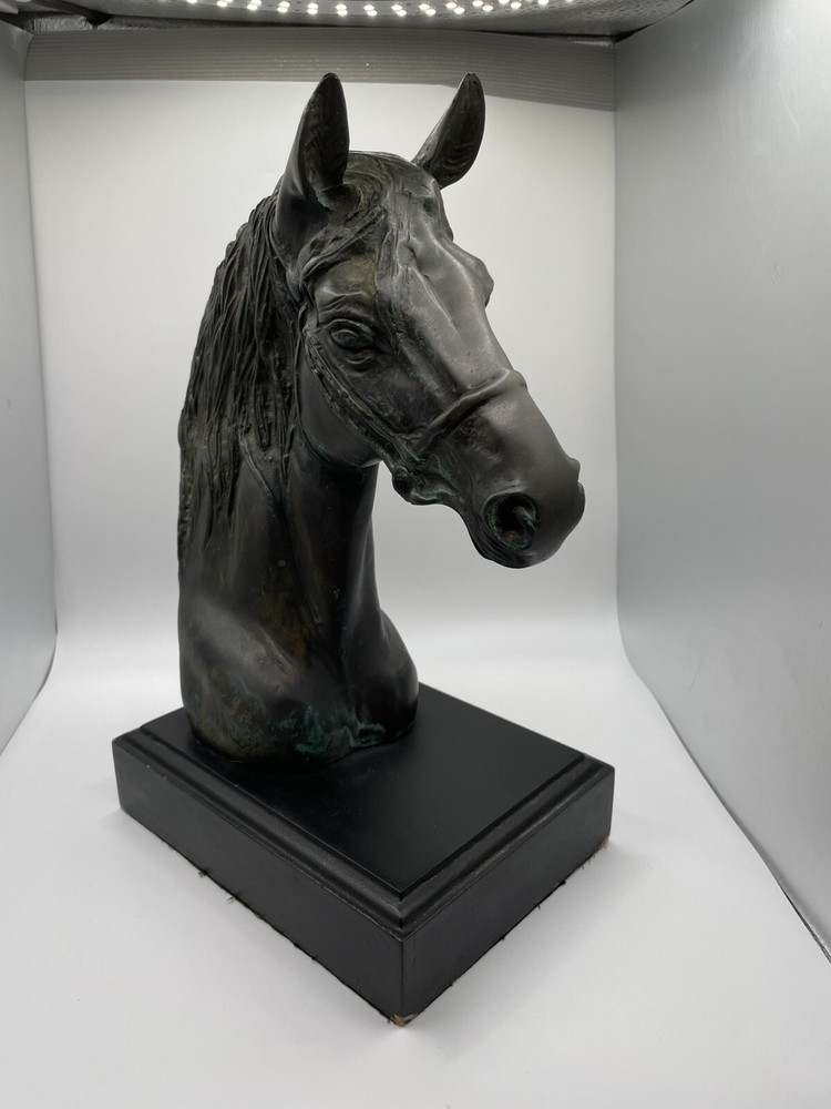 Beautiful Horse Bust Detailed Cast Copper/Brass 10