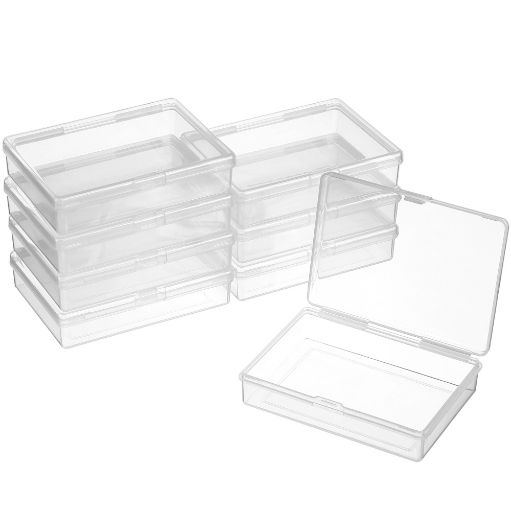 8-Piece Plastic Storage Box Set for Game Cards and Small Items