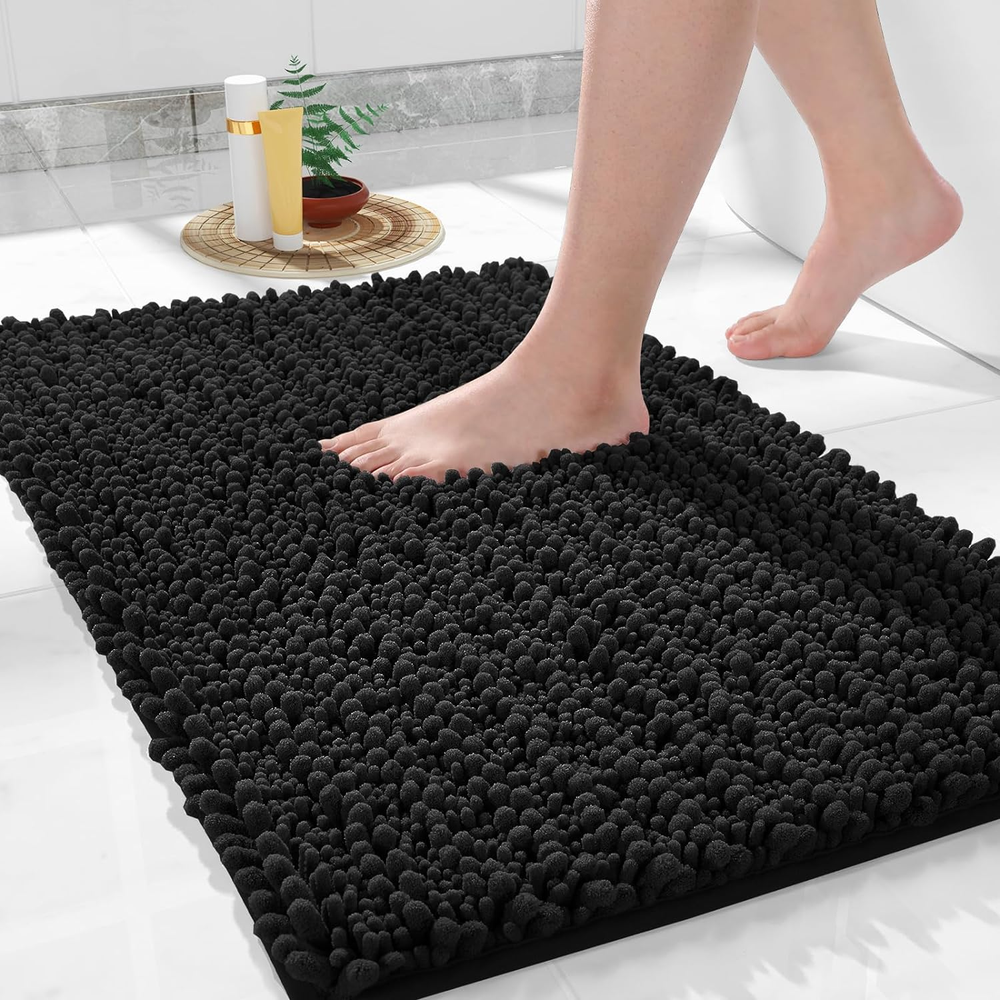 Yimobra Soft Absorbent Luxury Bathroom Rug Mat 24x17 Non-Slip Shaggy