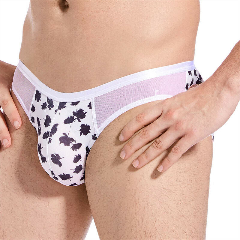 Men's Briefs Iced Silk Transparent Traceless Underwear Quick Drying Breathable