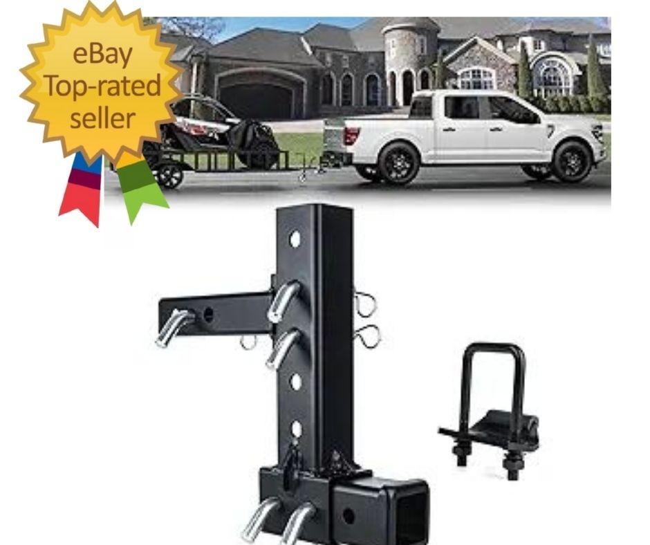 Patented Design Hitch Riser | Adjustable Trailer Hitch Extension | 4