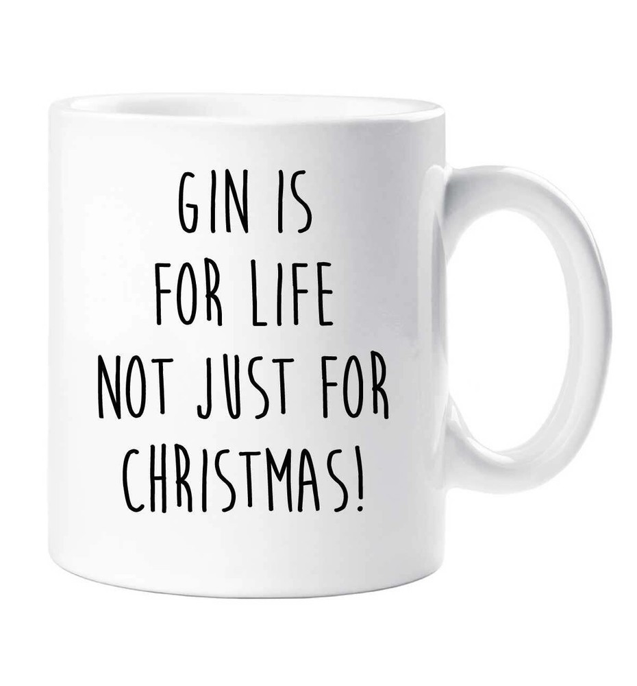 Gin Mug Gin Is For Life Not Just For Christmas Mum Girlfriend Friend Cup Present
