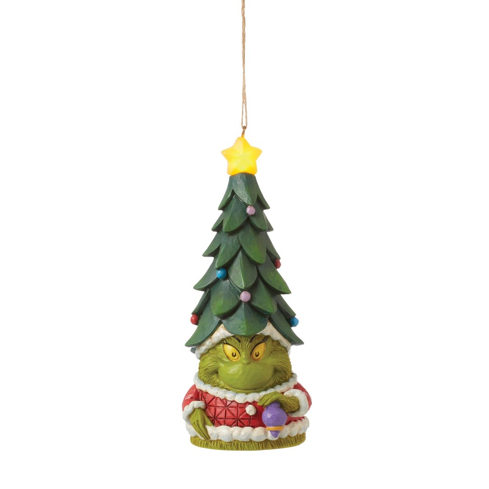 Grinch Gnome with Light-Up Star Tree Hat Christmas Decor