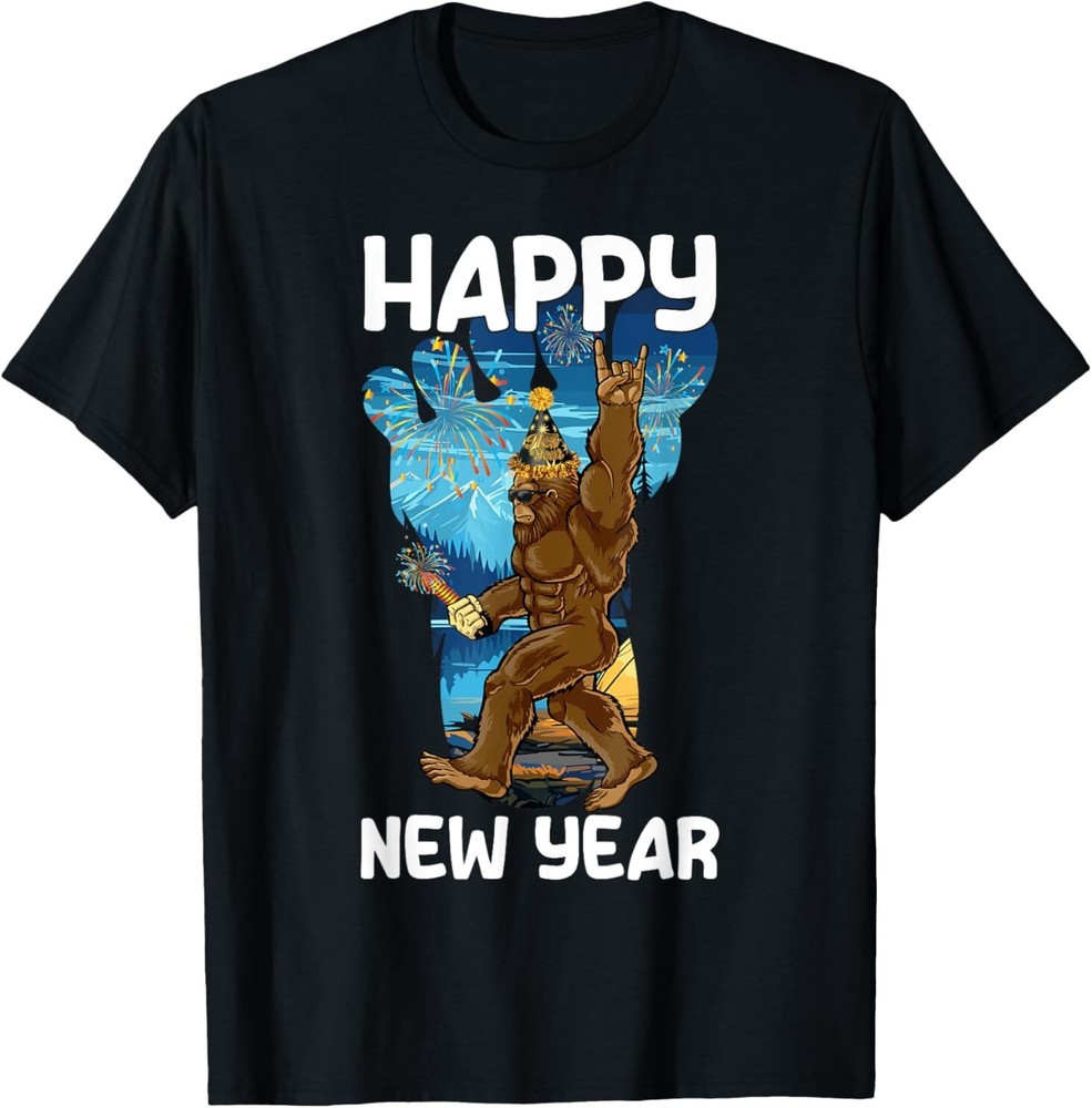 NEW Retro Happy New Year 2025 Bigft Lovers New Years Eve Party Tee T-Shirt S-3XL