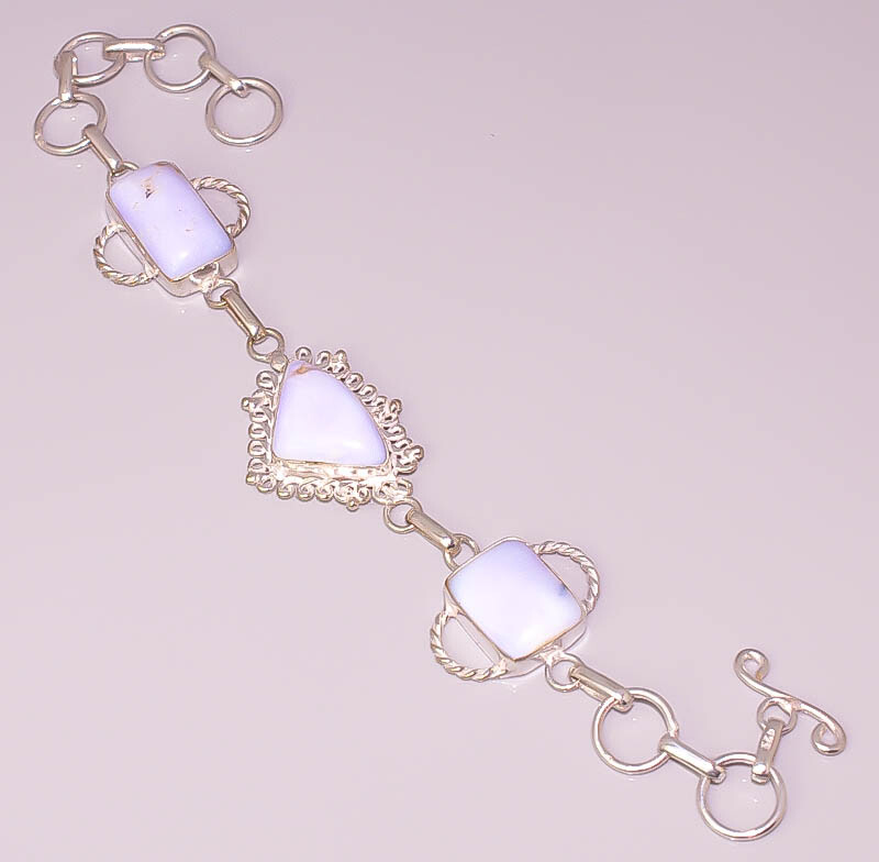 Dendrite Opal Handmade Jewelry 925 STERLING SILVER PLATED BRACELET