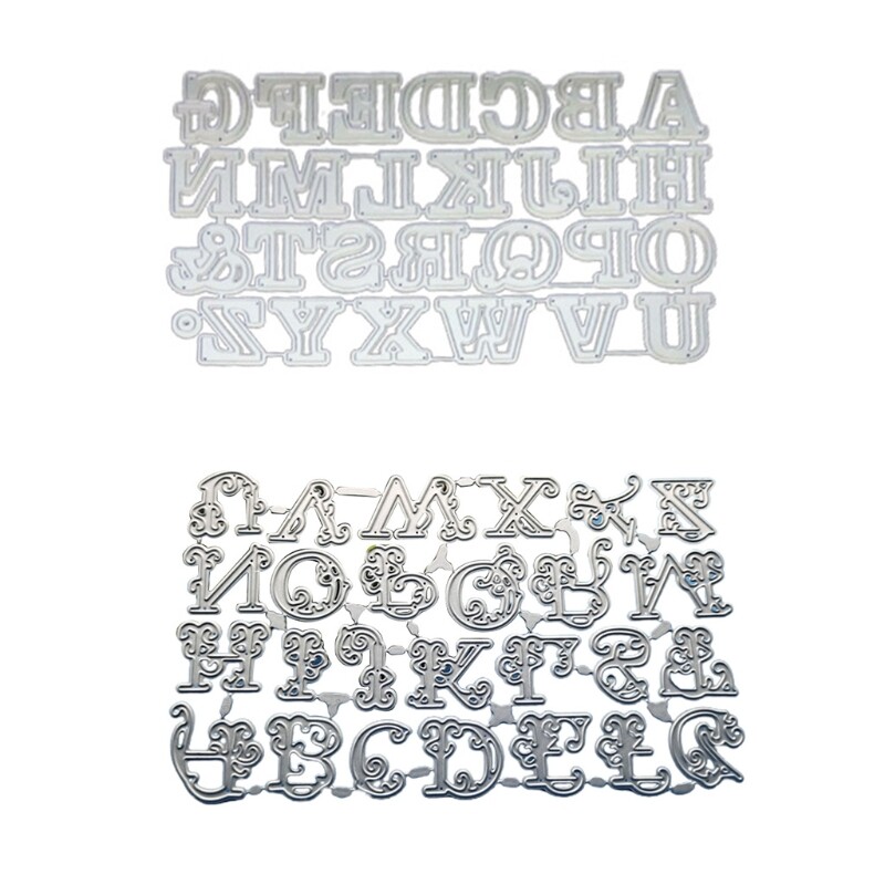 Metal 26-Letter Alphabet Die for DIY Scrapbooking and Home Decor  