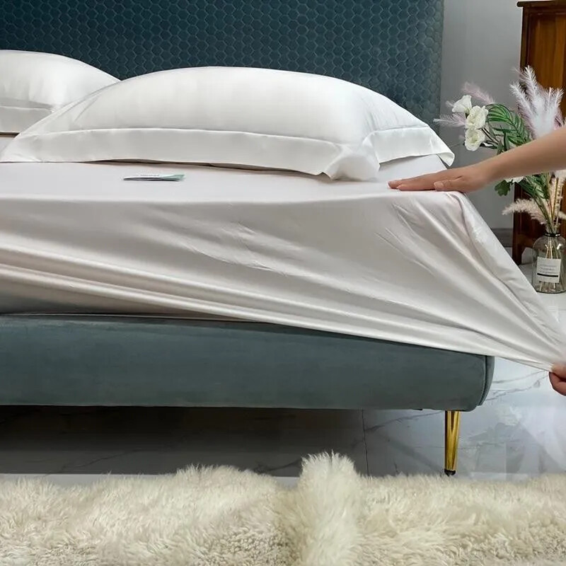 Eucalyptus Lyocell Elastic Fitted Bed Sheet Set Soft Silky Pillowcases