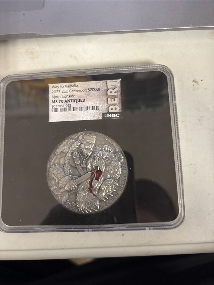 2025 Cameroon 2 oz Silver Way to Valhalla: Björn Ironside