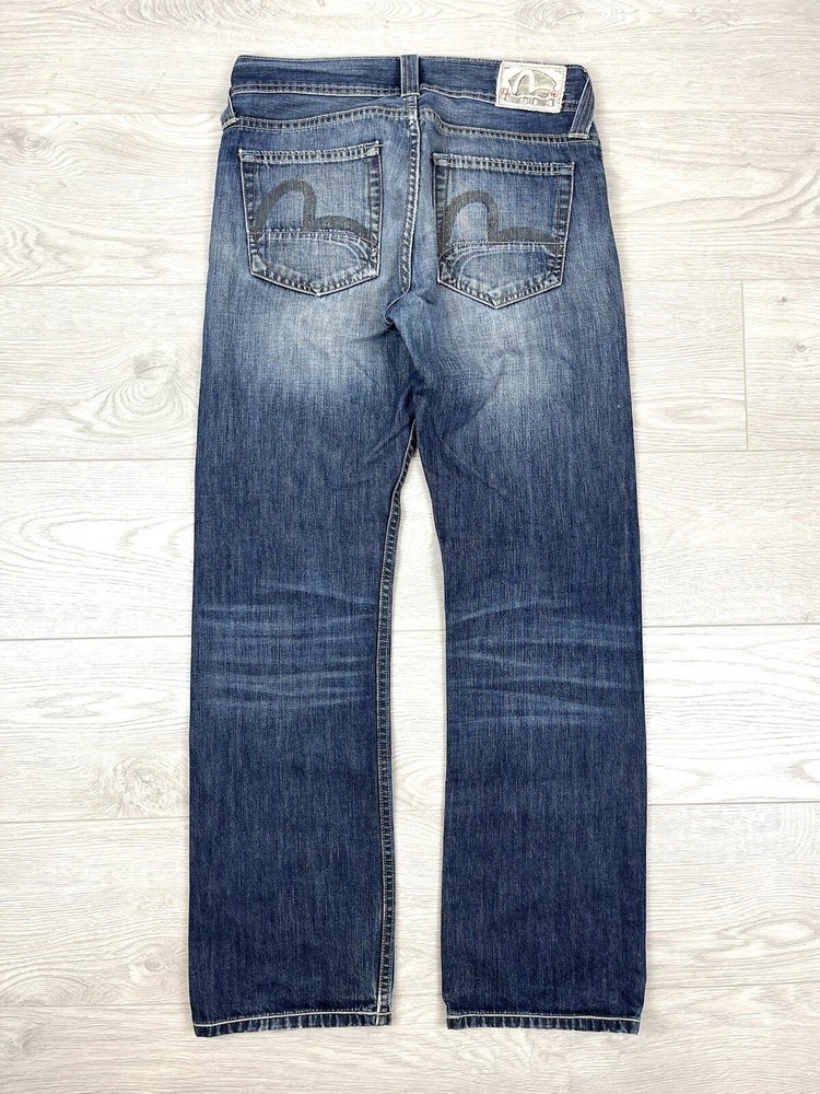 Evisu Puma Vintage 00s Washed Denim 30x32 Y2K Flared Pants Jeans mens