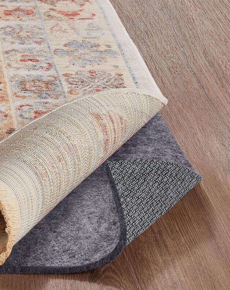 Veken Non Slip Cushioned Rug Pad Gripper 8 x 10 Ft, Felt and Silicone Backing, 1