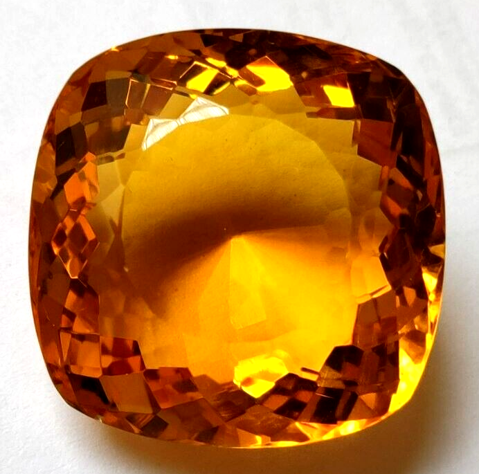 AAA+ Large Yellow Citrine 109.40 Ct Cushion Cut Loose Gemstone Christmas Sale-image