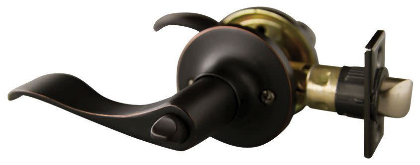 Design House Stratford Reversible Privacy Door Lever in Bronze for Enhanced Privacy and Style