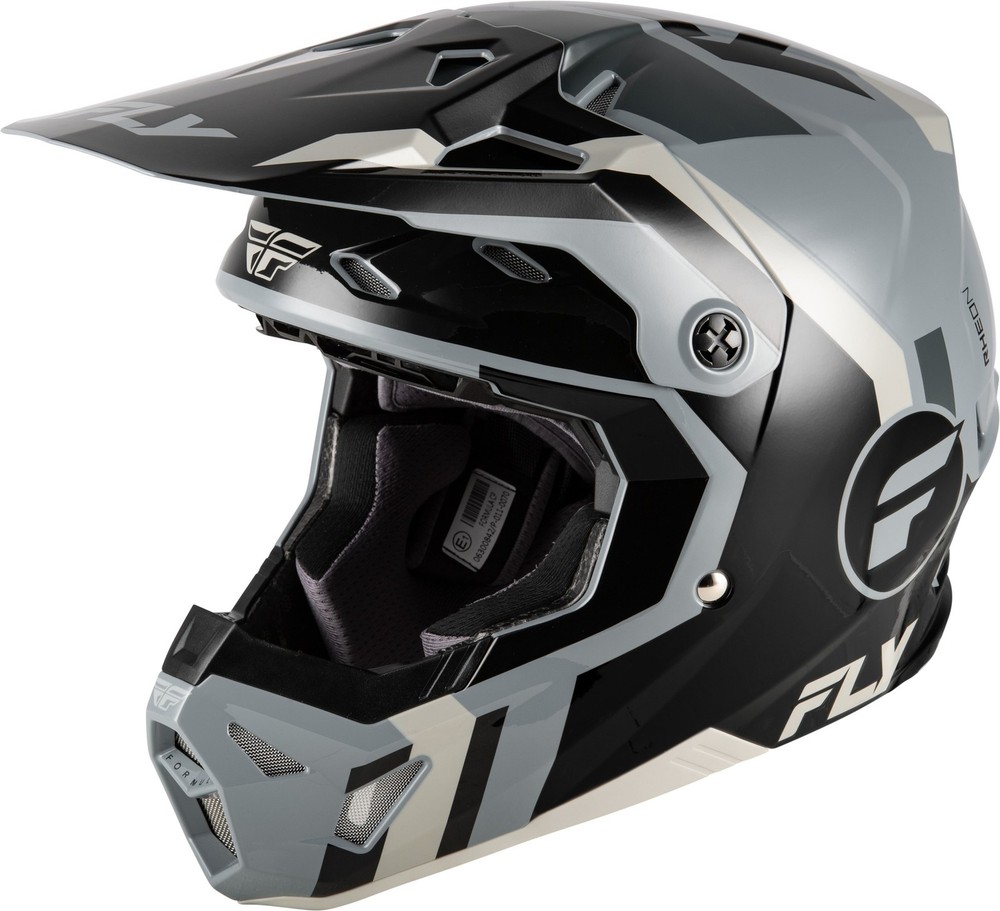 Fly Racing Formula CP Seal Helmet Black/Grey/Light Grey XL 73-0040X