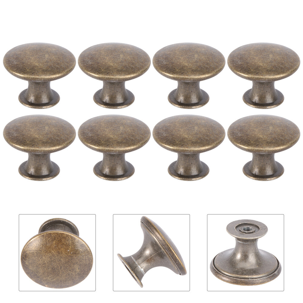 8Pcs Vintage Wooden Drawer Handles for Furniture and Cabinets