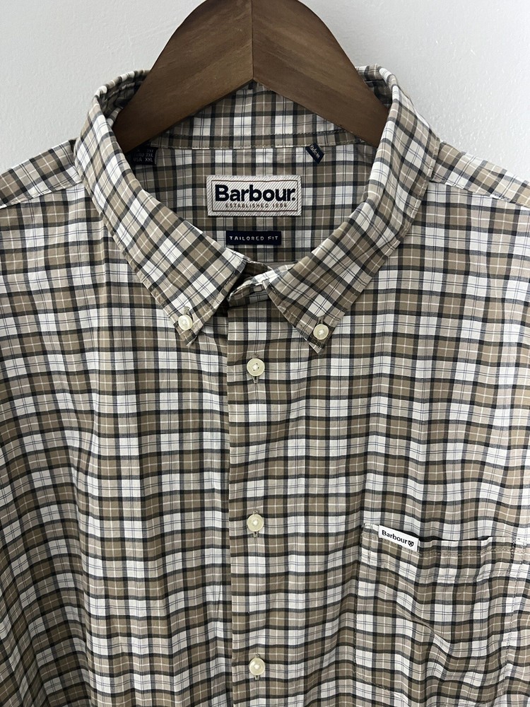 Barbour Classic Plaid Tailored Fit Long SLV Button Down Shirt Mens 3XL Up