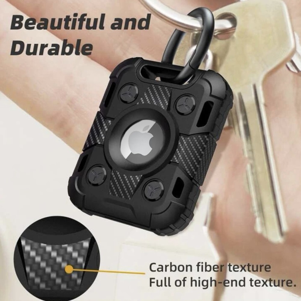 IP68 Waterproof AirTag Case with Keychain Holder for Apple Tracker