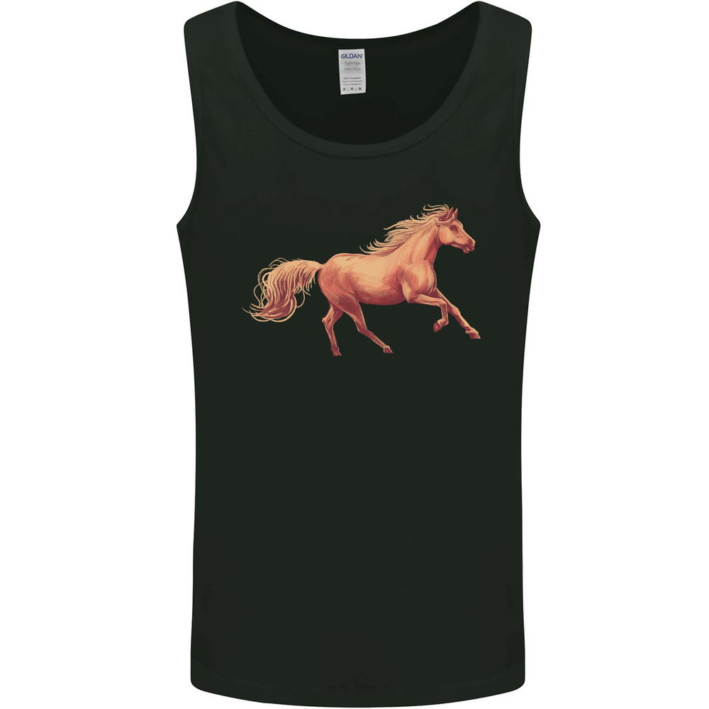 A Galloping Horse Equestrian Mens Vest Tank Top