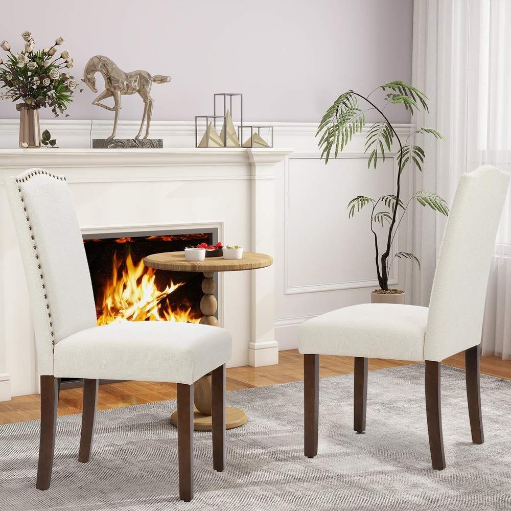 Stylish Set of 2 Upholstered Dining Room Chairs for Modern Interiors